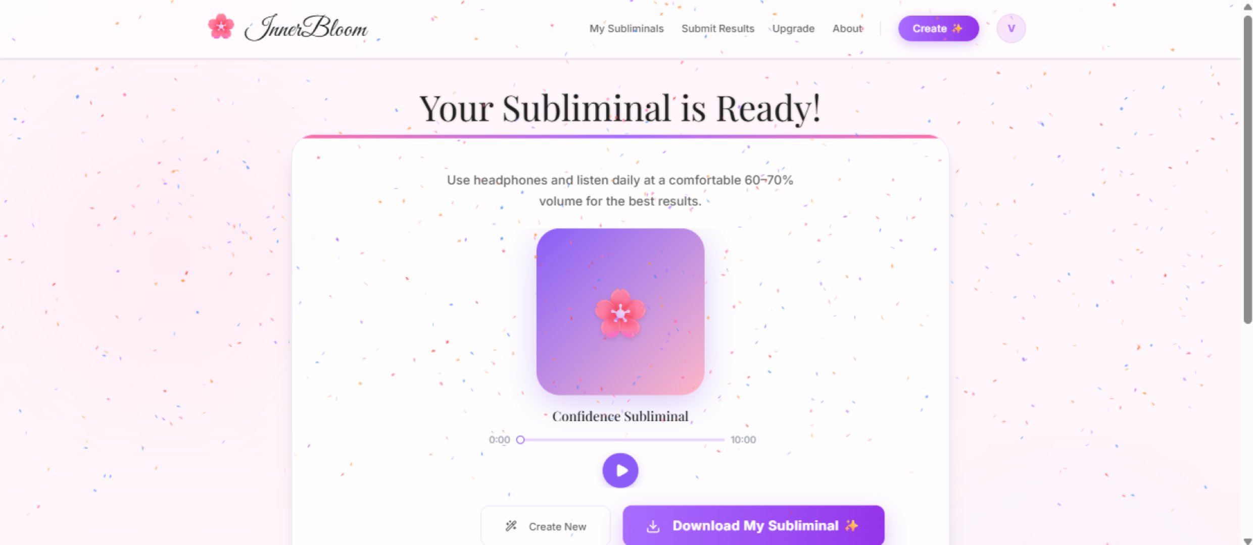 InnerBloom AI product screenshot