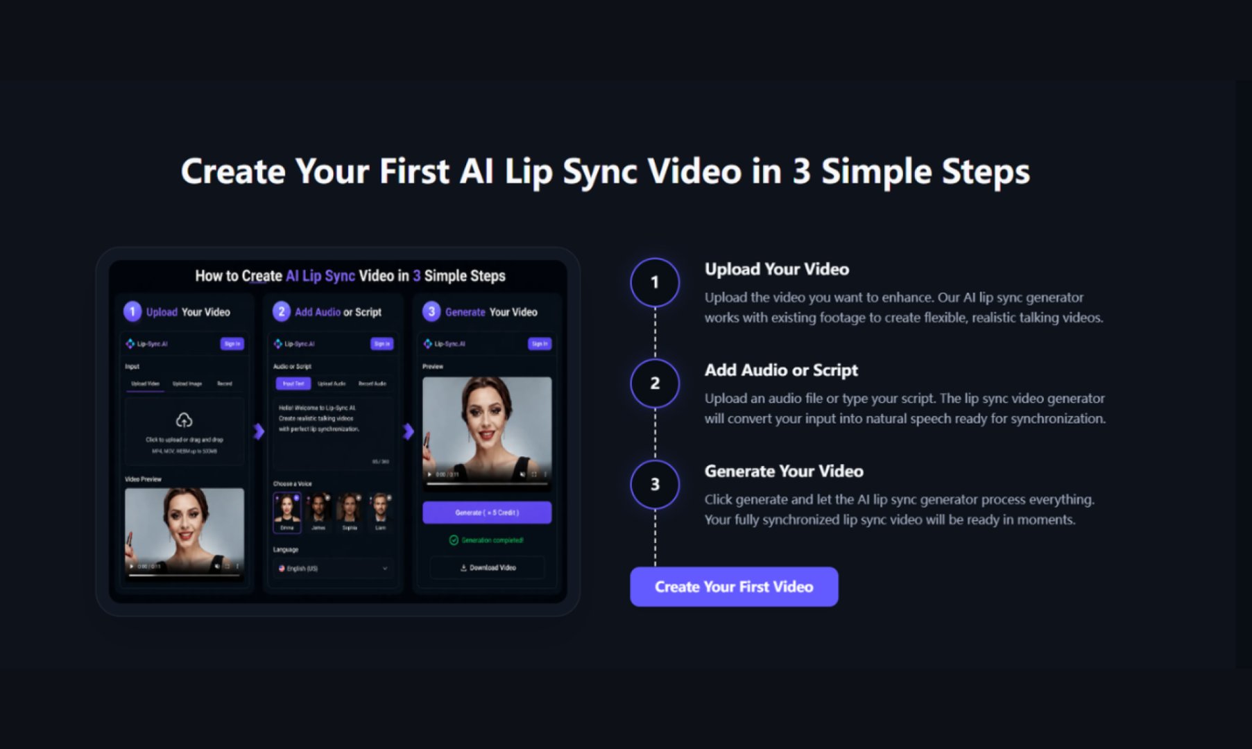 Lip Sync AI Video Generator screenshot 2