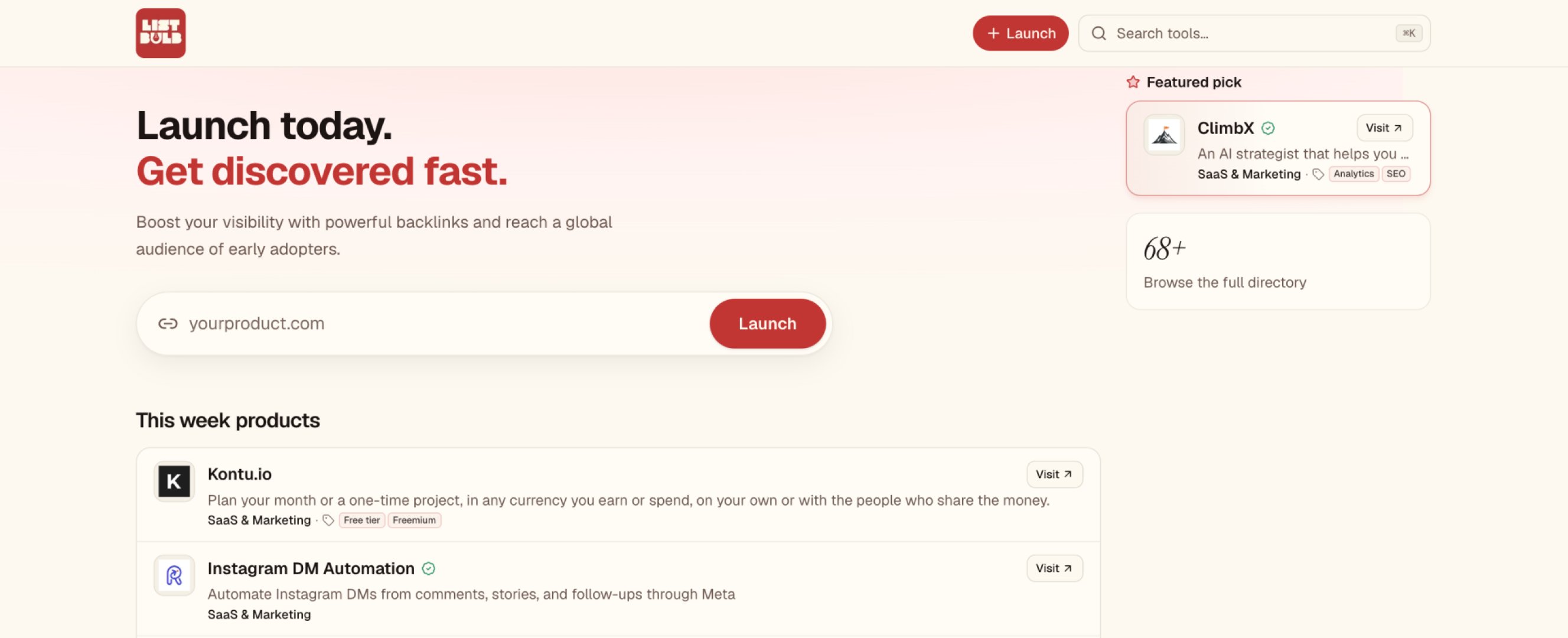 List Bulb product screenshot