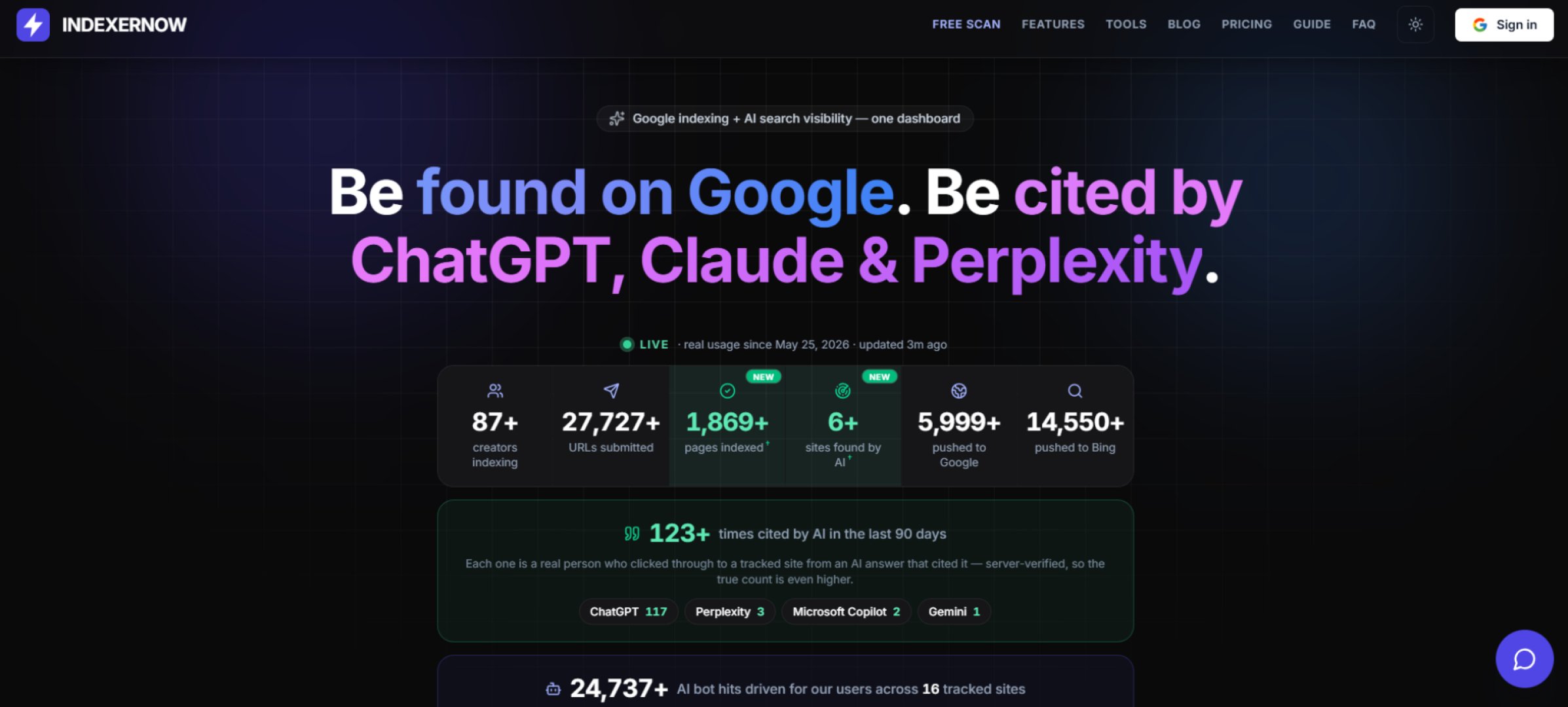 Indexernow product screenshot