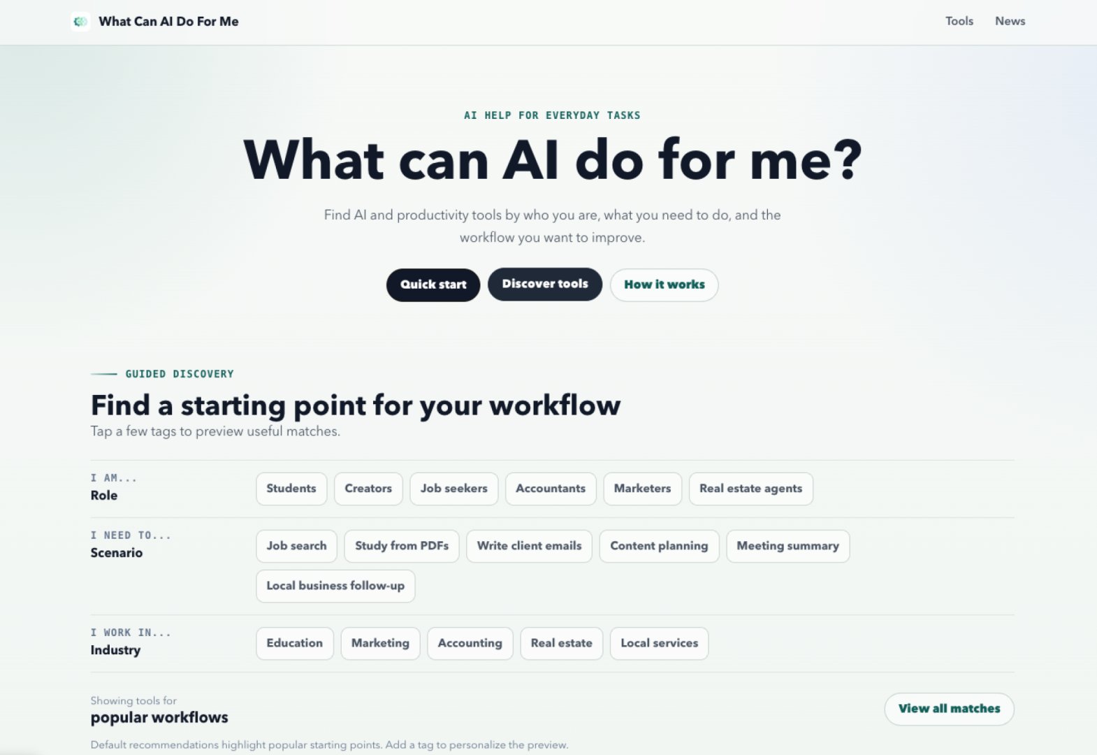 What Can AI Do For Me product screenshot