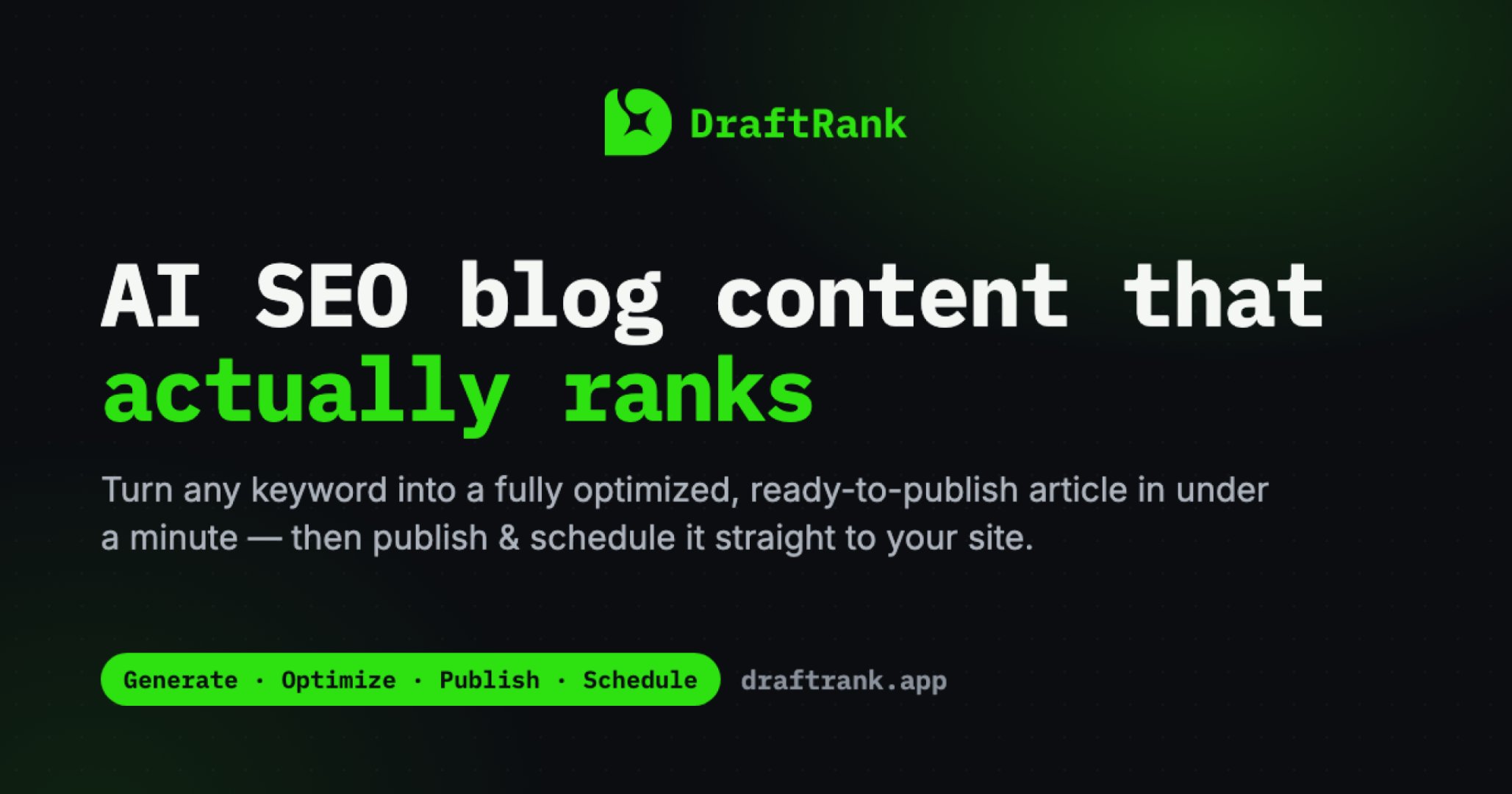 DraftRank product screenshot