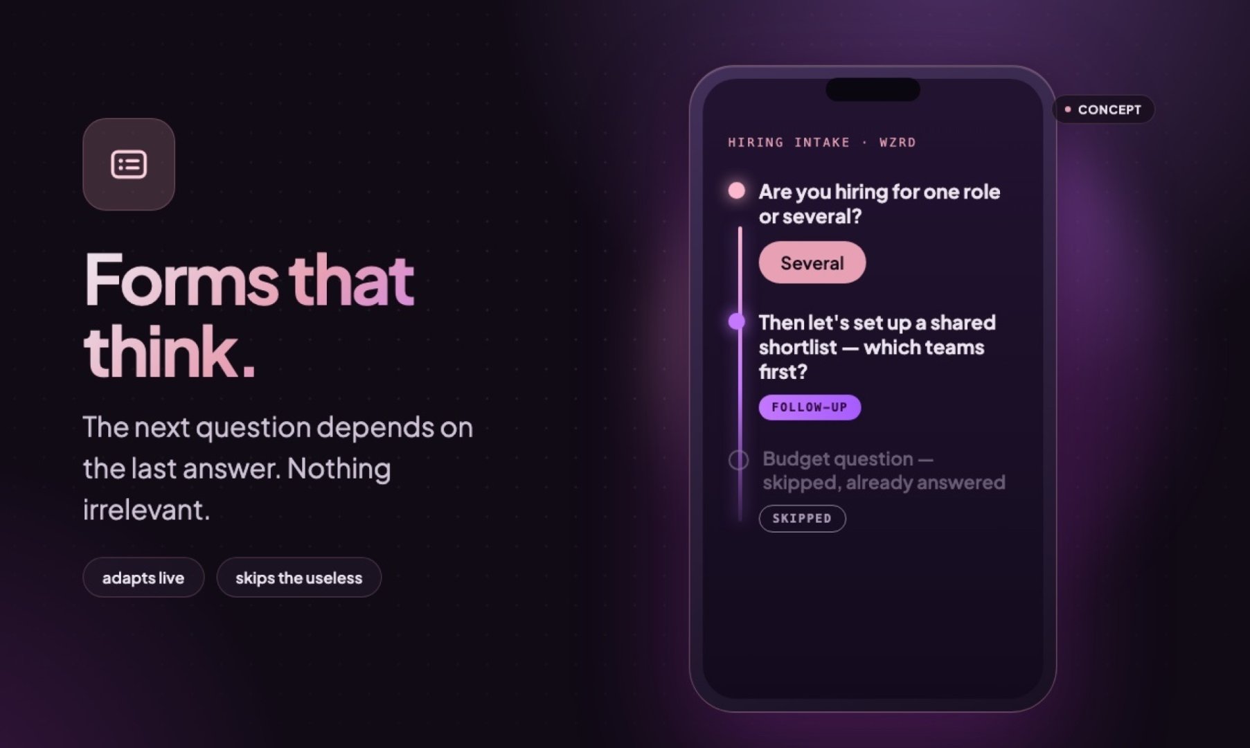 WZRD product screenshot