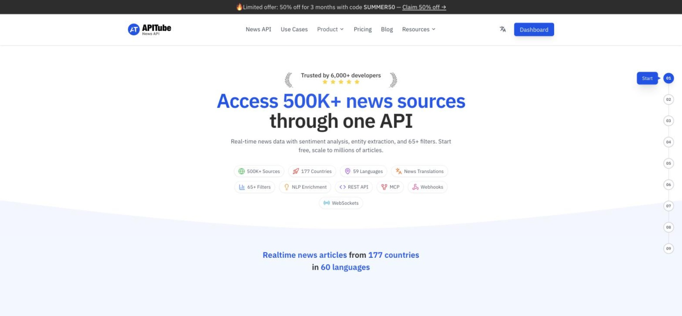 APITube product screenshot