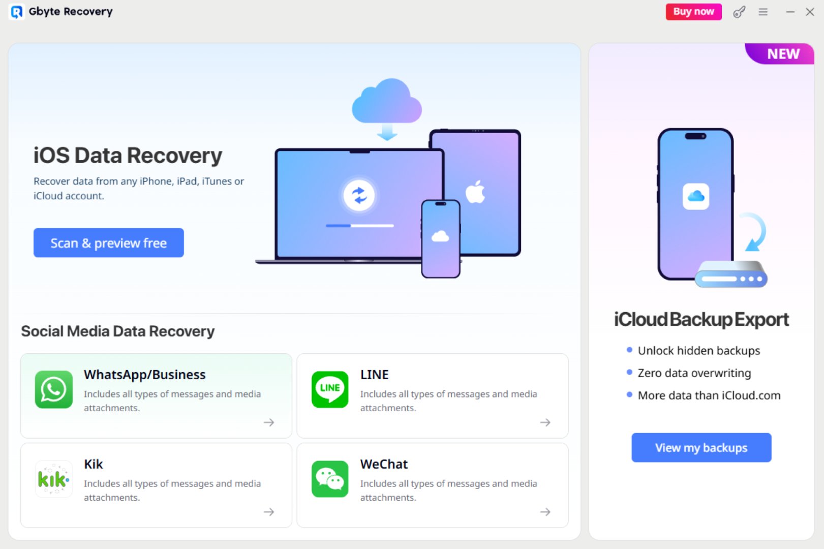 Gbyte Recovery product screenshot