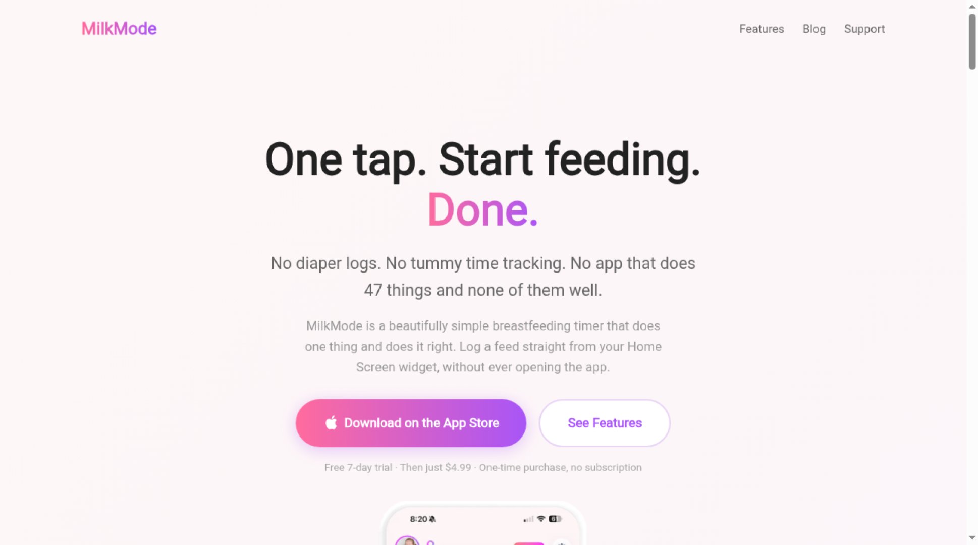 MilkMode product screenshot