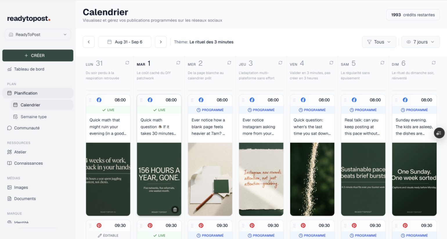 ReadyToPost product screenshot