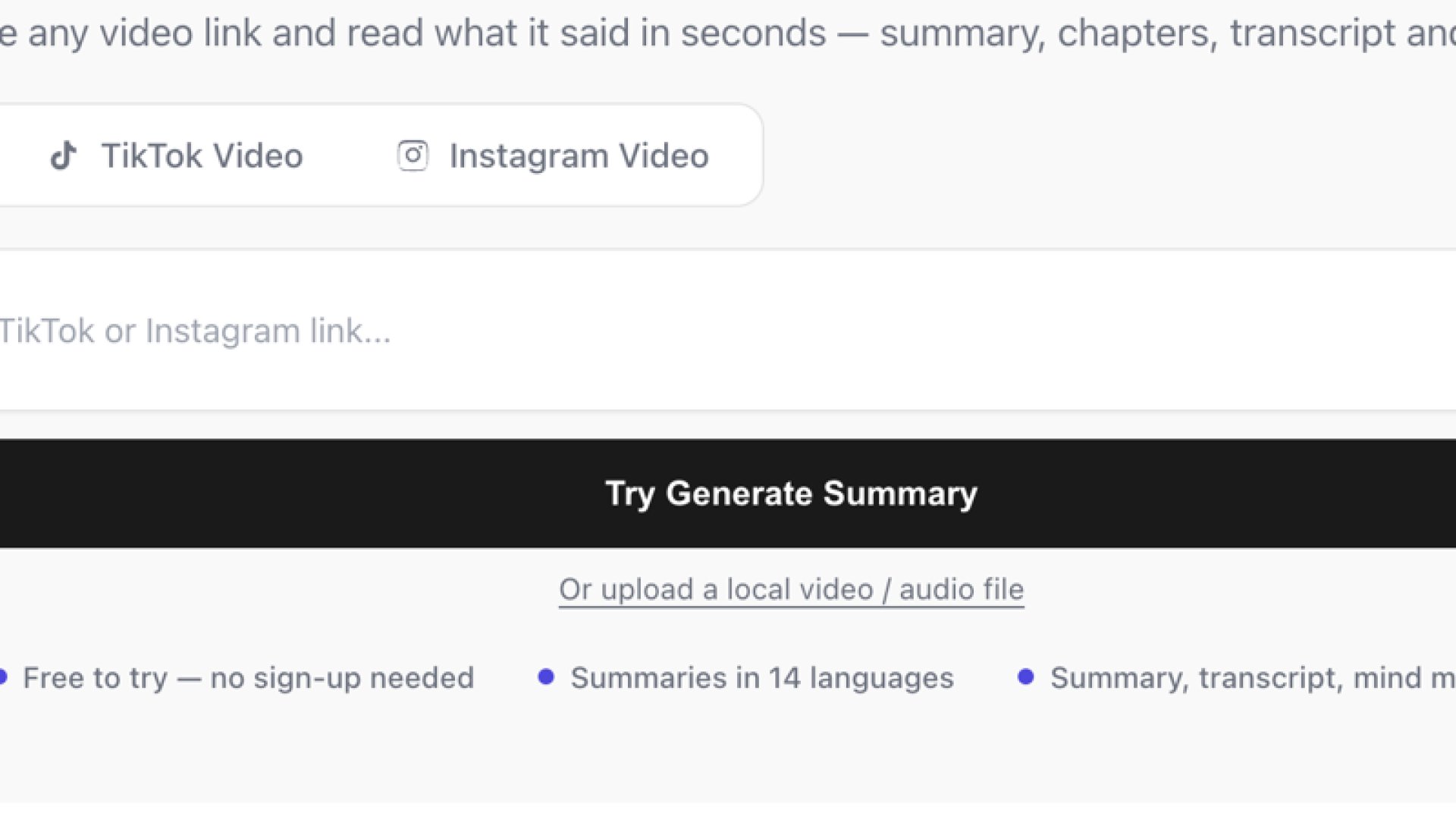 SummarizeVideoToText screenshot 1