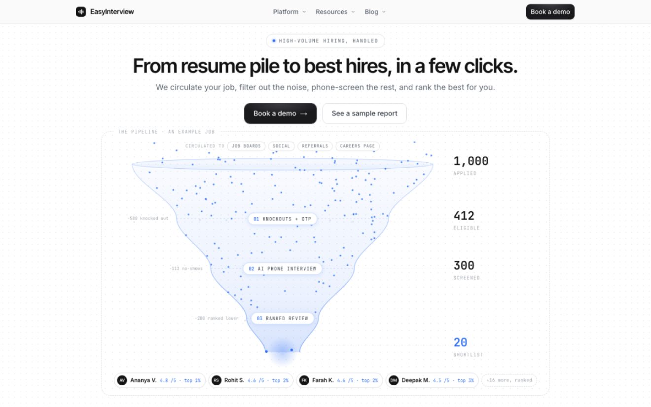 EasyInterview product screenshot