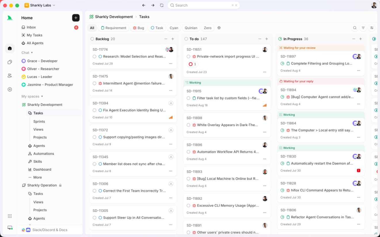 Sharkly product screenshot
