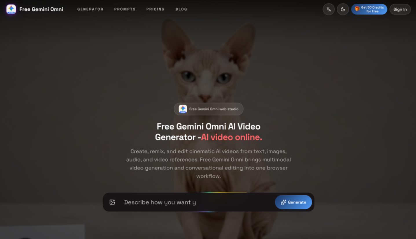 Free Gemini Omni product screenshot