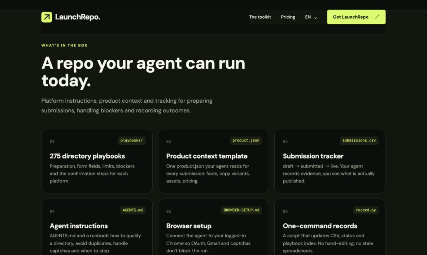 LaunchRepo product screenshot