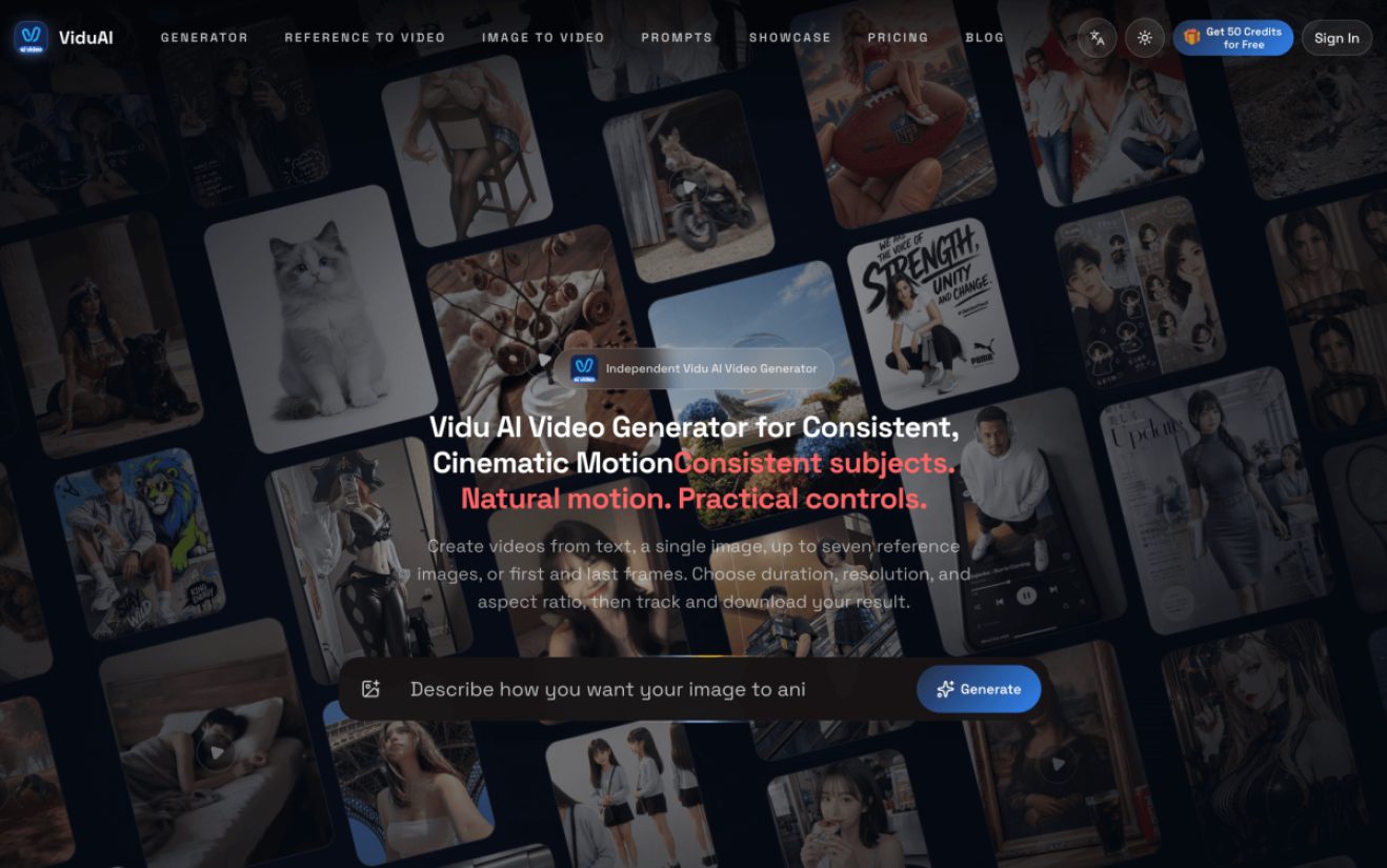 ViduAI product screenshot