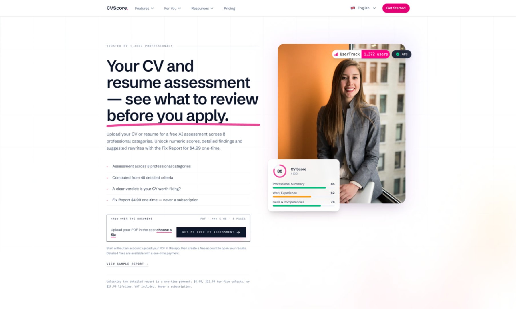 CV Score screenshot 1