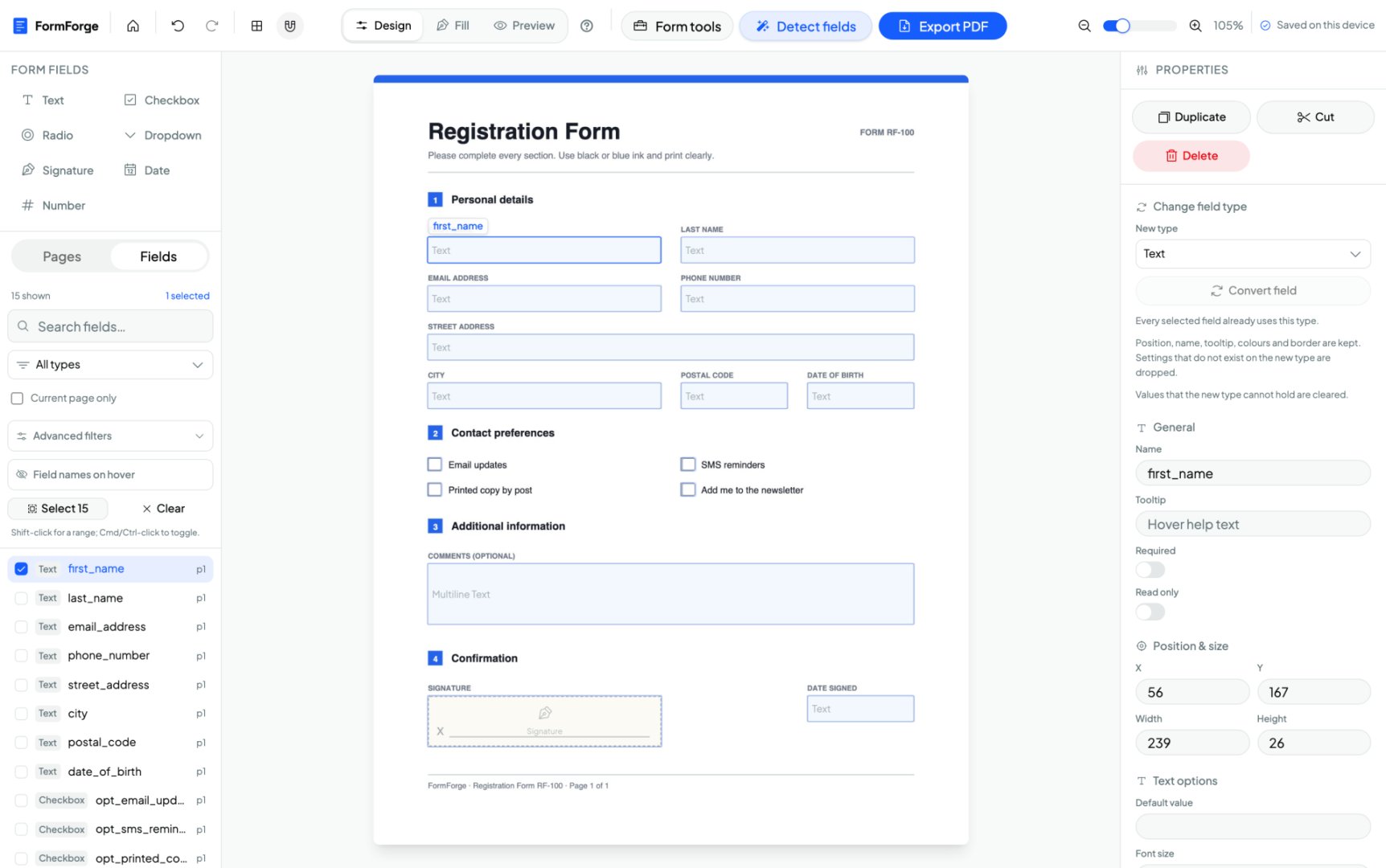 FormForge screenshot 1
