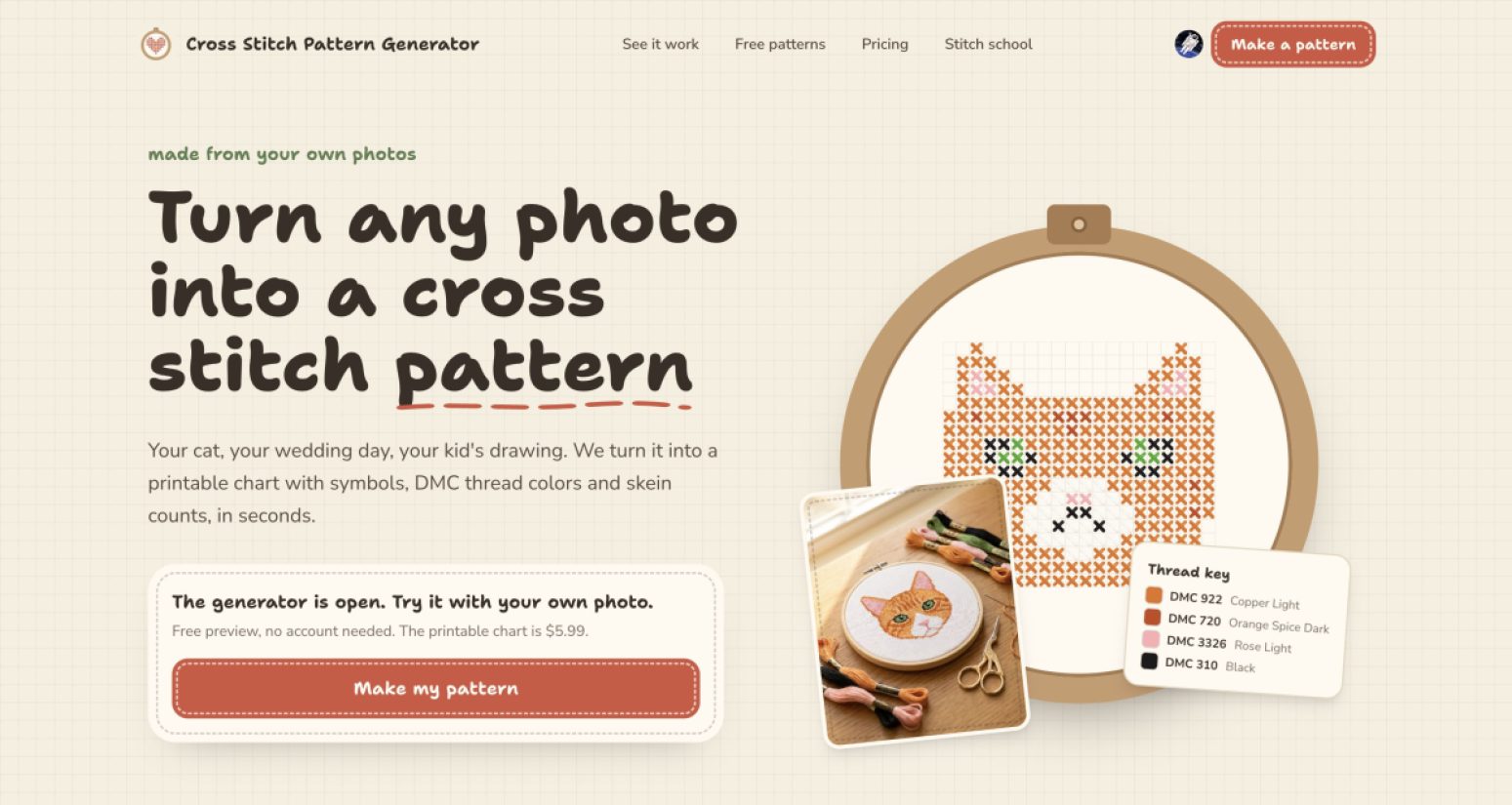 Cross Stitch Pattern Generator product screenshot