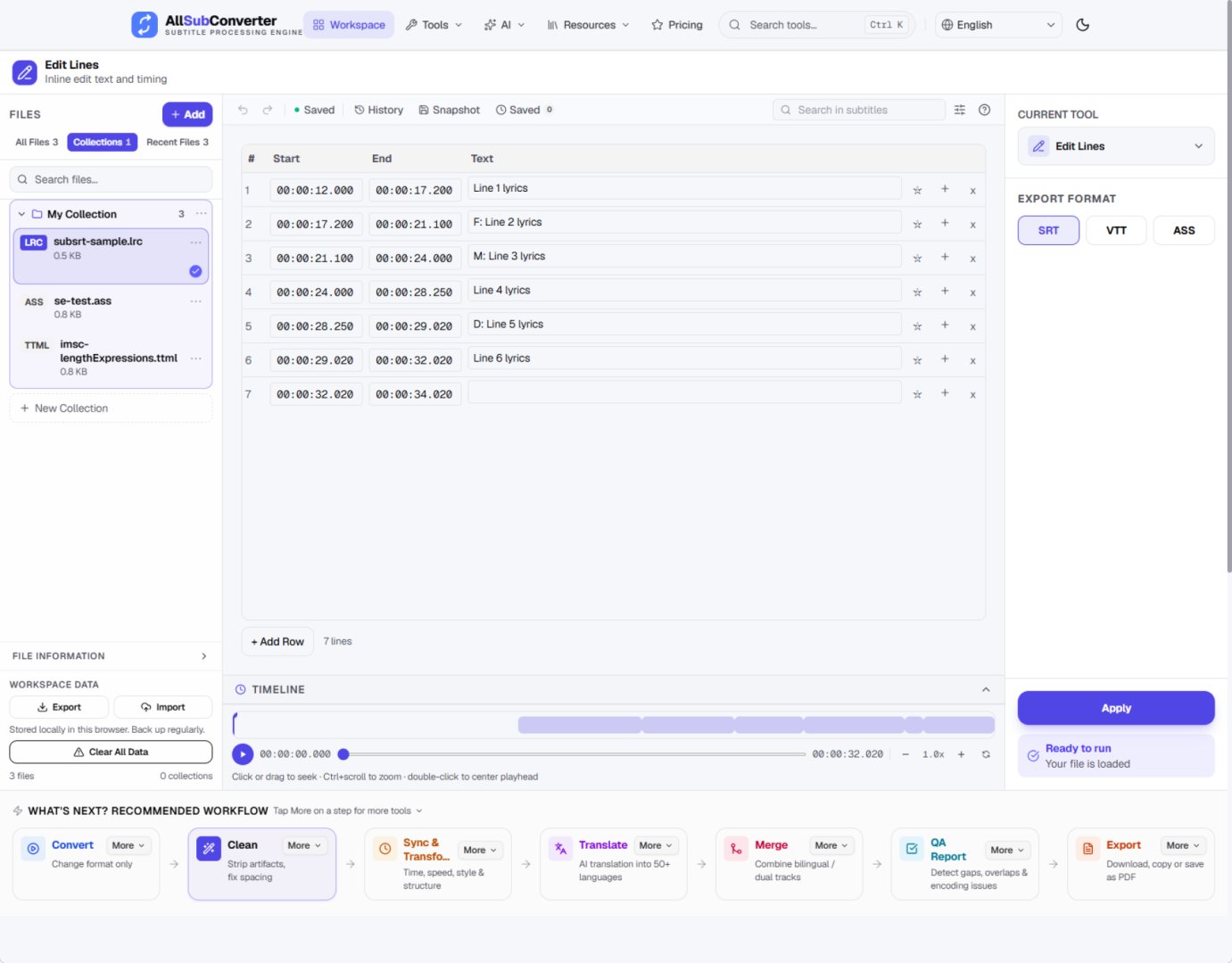 AllSubConverter screenshot 2