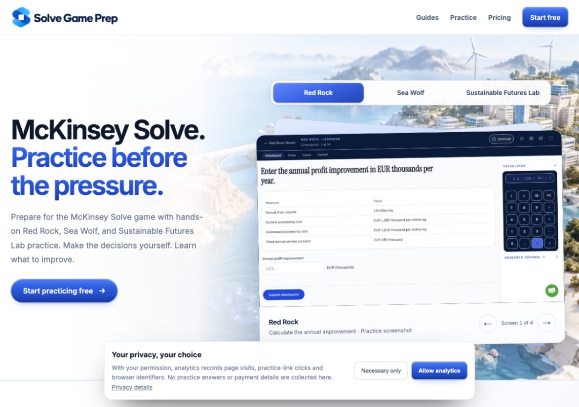 Solve Game Prep product screenshot