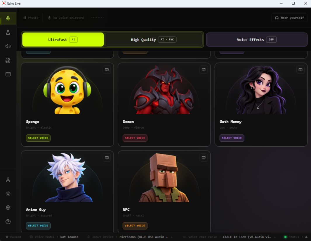 Echo Live product screenshot