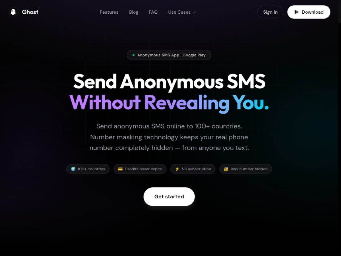 GhostSMS product screenshot