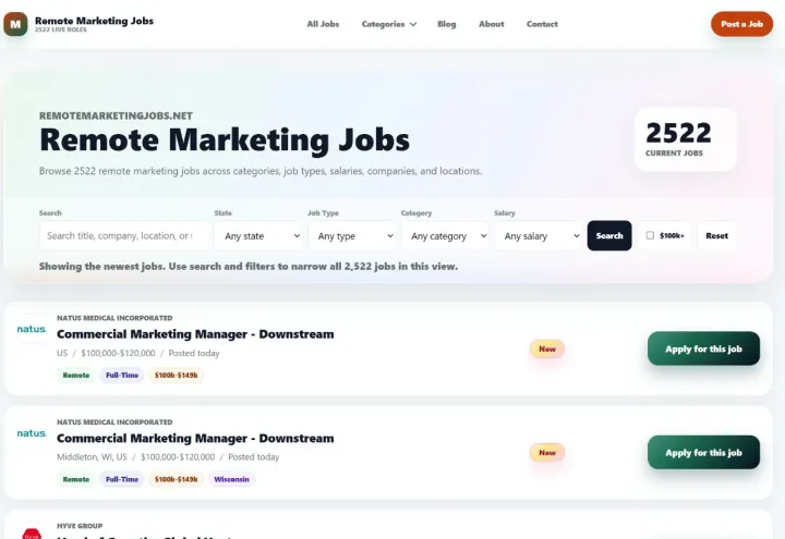 Remote Marketing Jobs screenshot 1