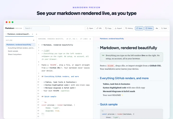 Markdown Preview screenshot 1