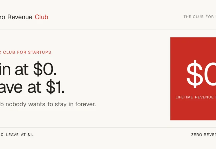 Zero Revenue Club screenshot 1