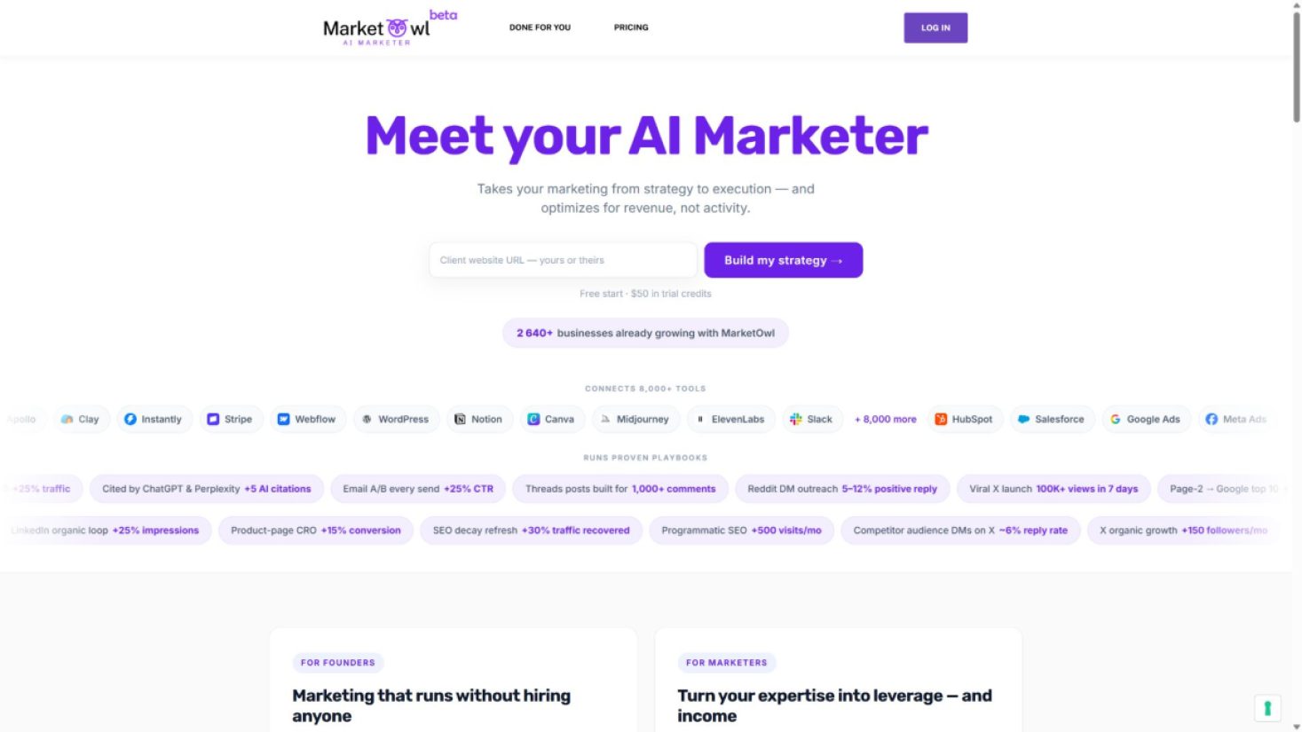 MarketOwl product screenshot