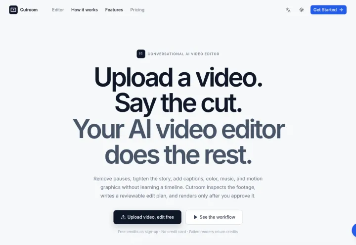 Cutroom AI Video Editor screenshot 1
