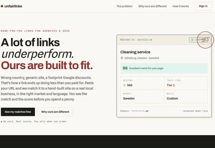 Unfair Links screenshot 1