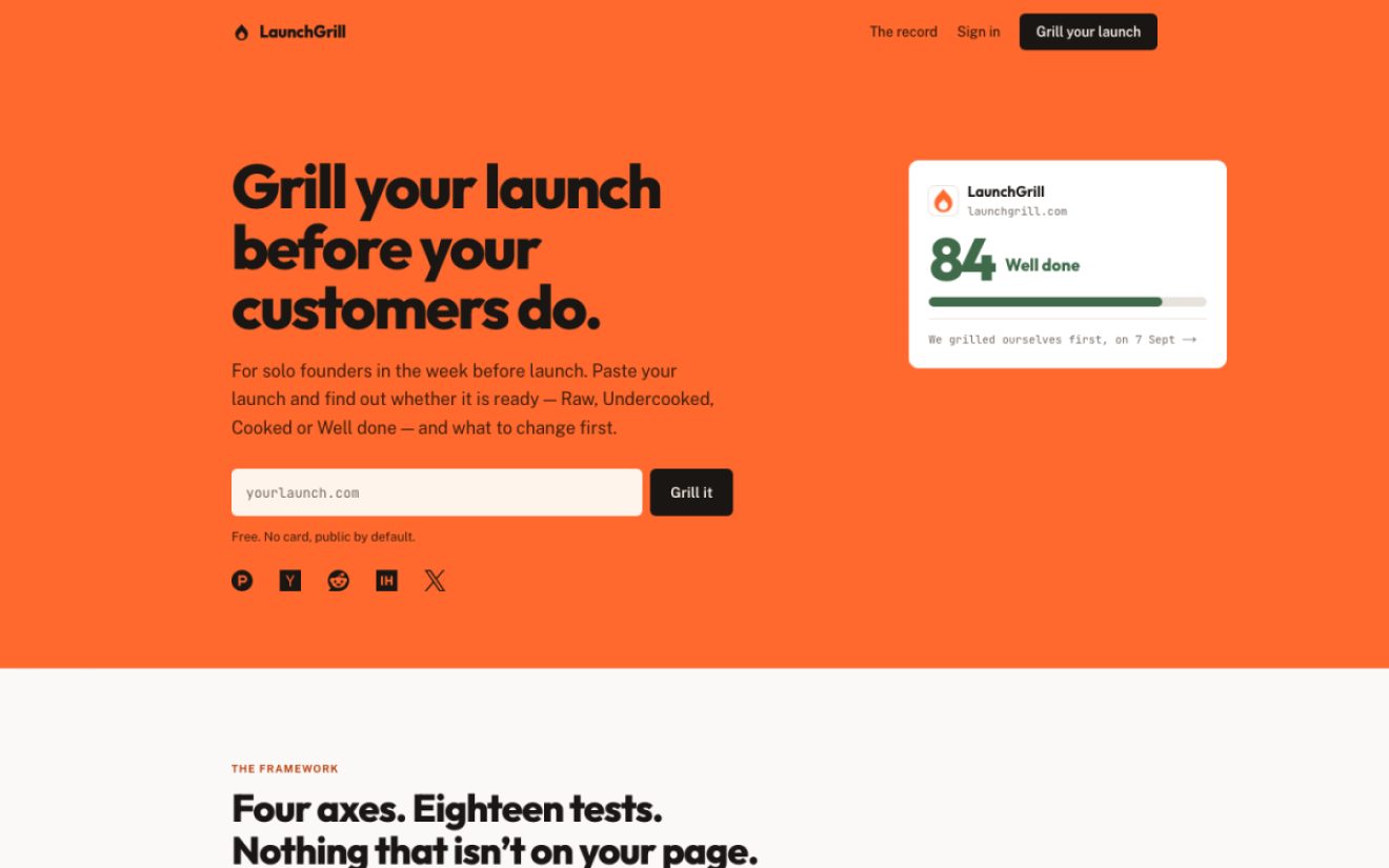 LaunchGrill product screenshot