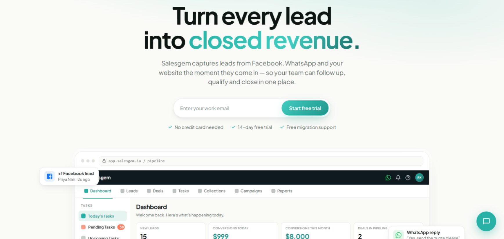 salesgem.io product screenshot