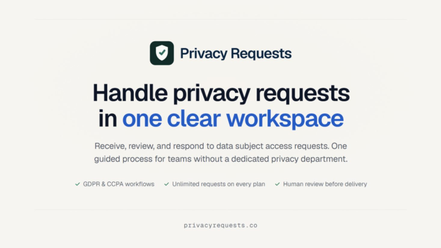 PrivacyRequests product screenshot