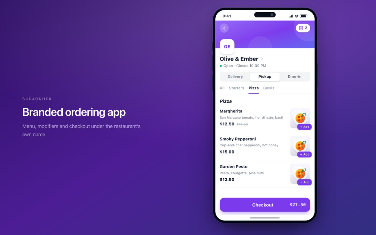 Supaorder product screenshot