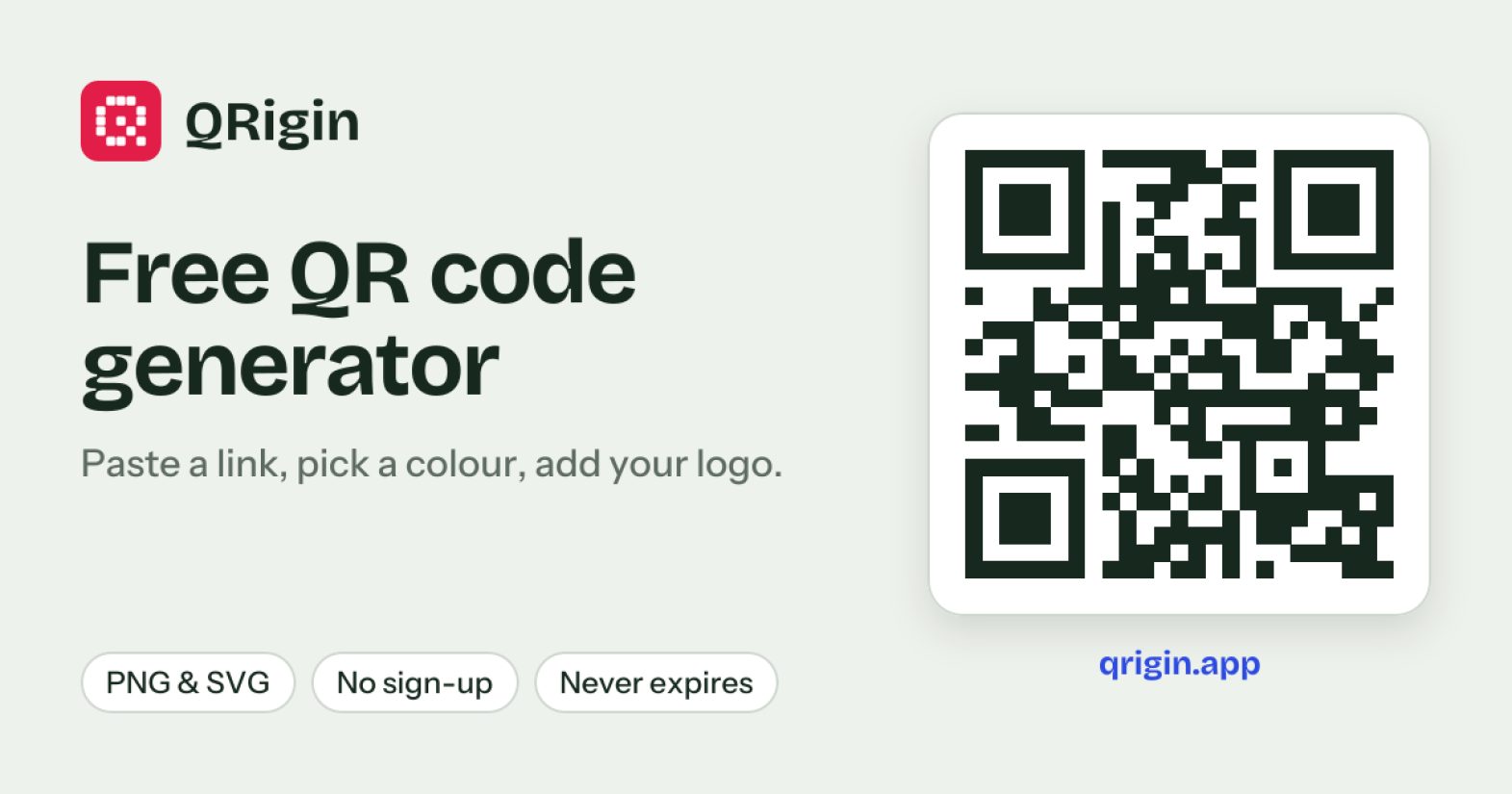 QRigin product screenshot