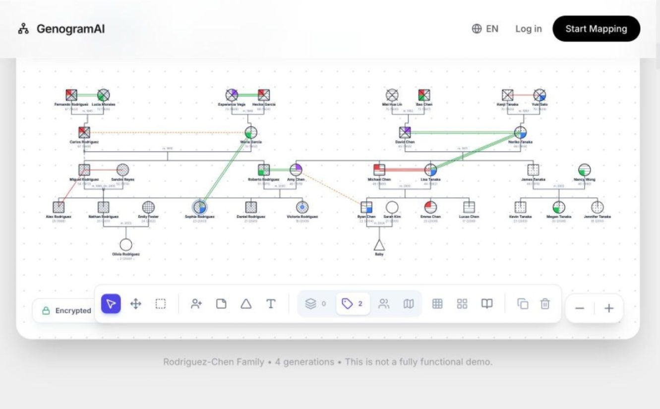 GenogramAI product screenshot