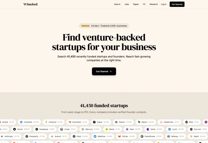 VCBacked screenshot 1