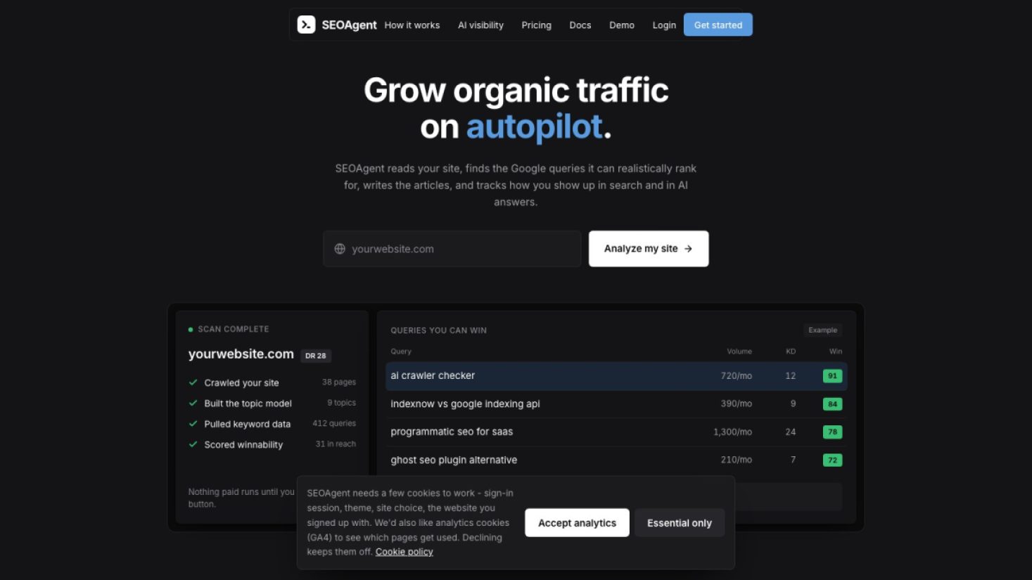 SEOAgent product screenshot