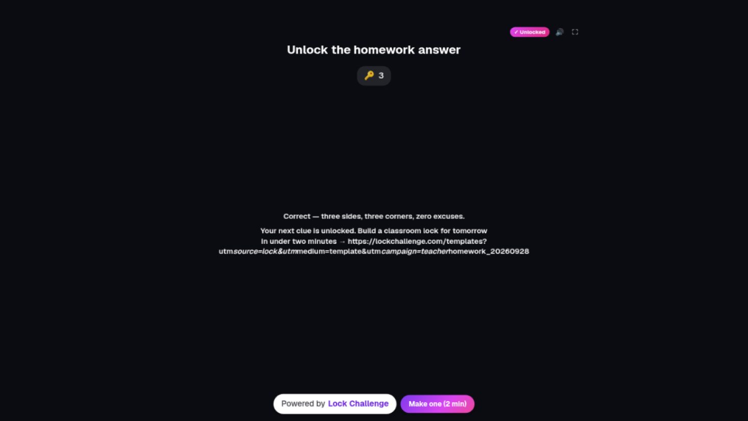 Lock Challenge product screenshot