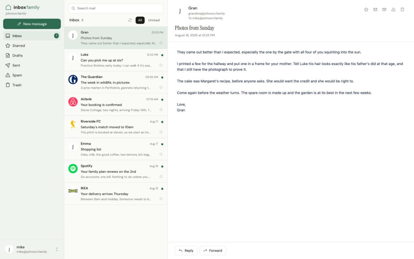 InboxFamily product screenshot
