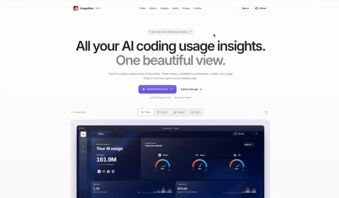 UsageAtlas product screenshot