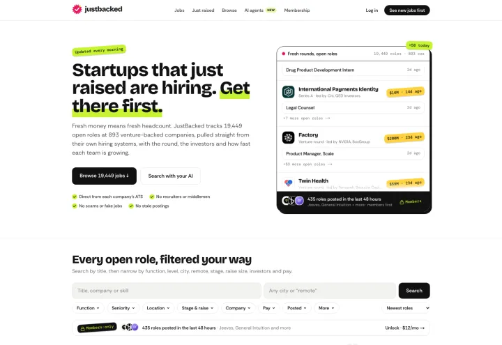 JustBacked screenshot 1