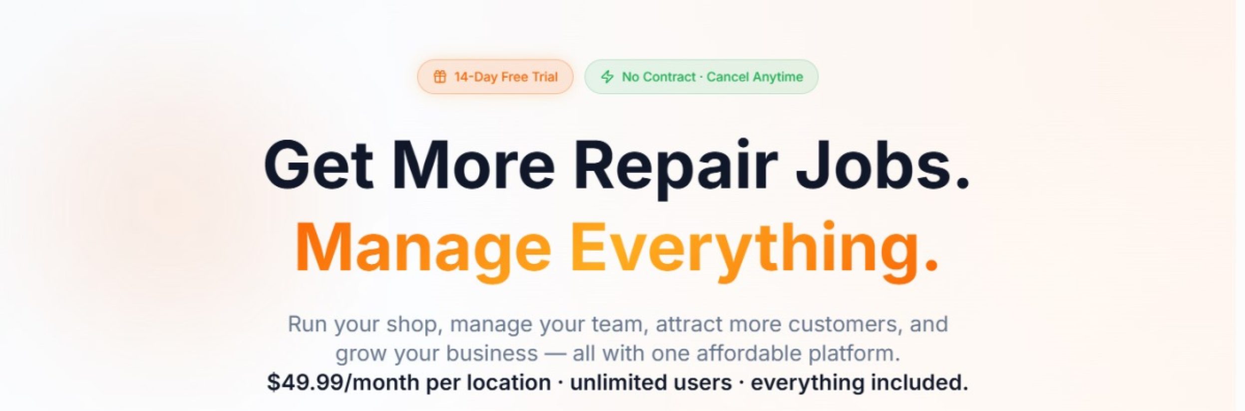 Repairius product screenshot