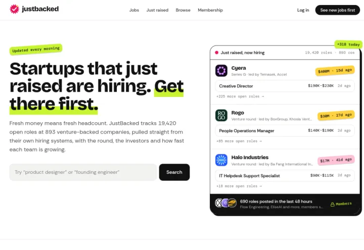 JustBacked screenshot 2