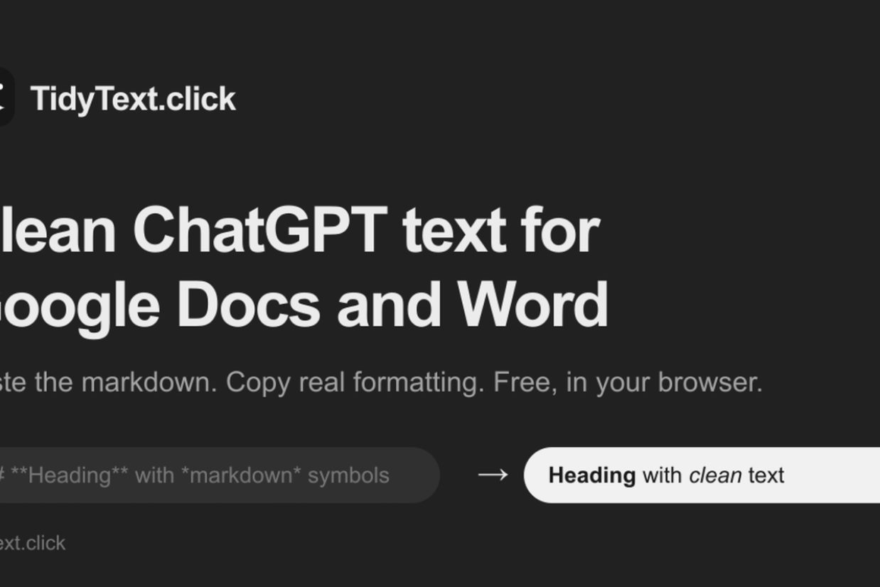 TidyText product screenshot