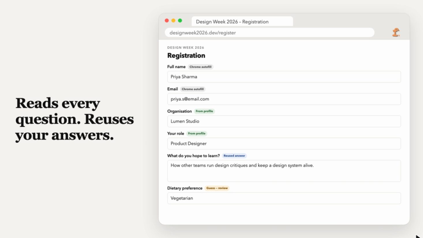 Filler product screenshot