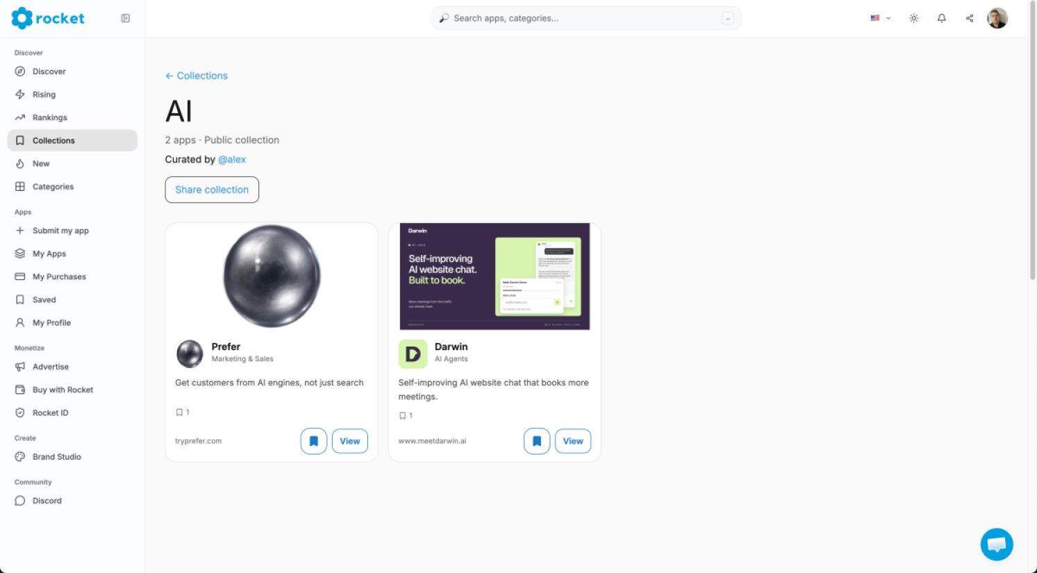 Rocket product screenshot