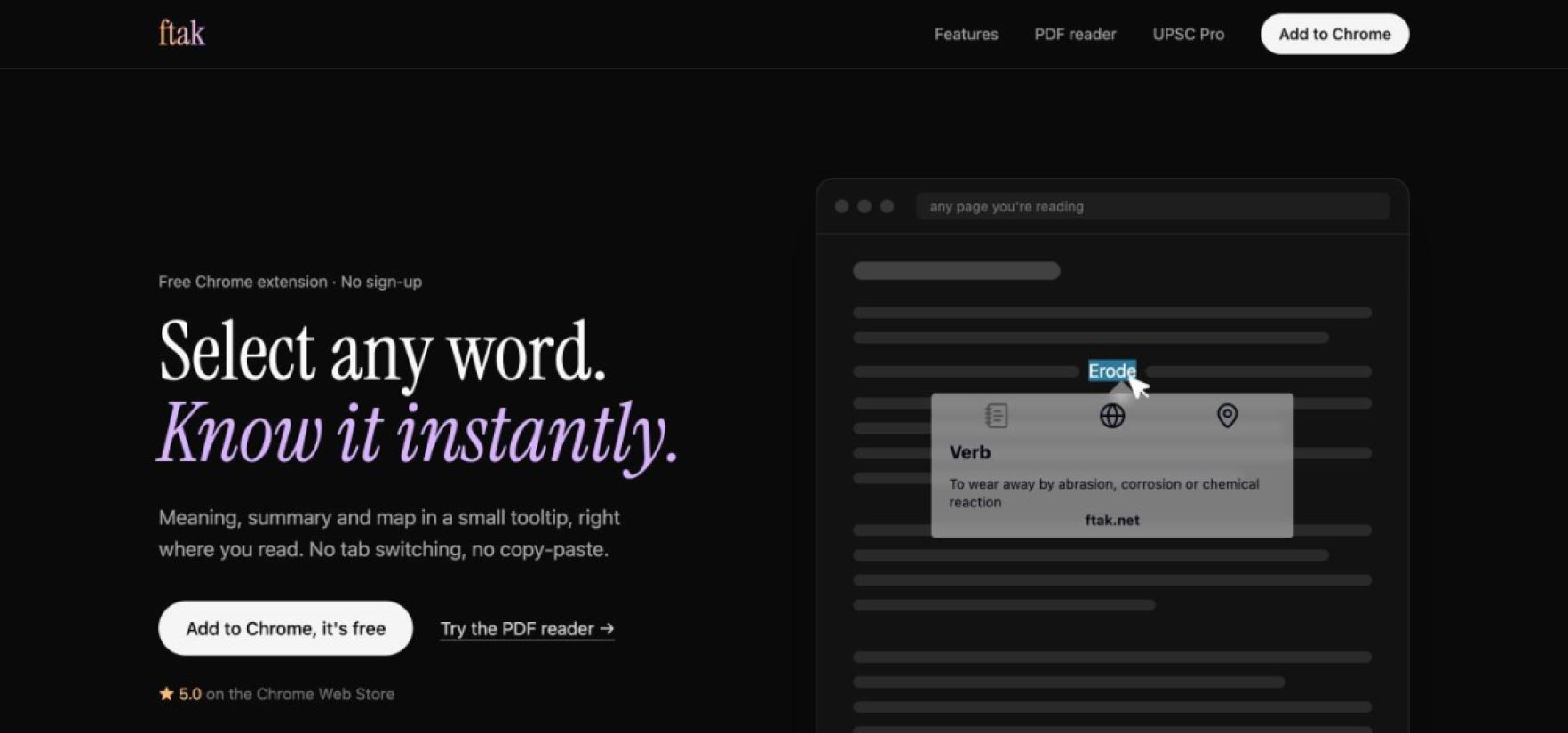 ftak product screenshot