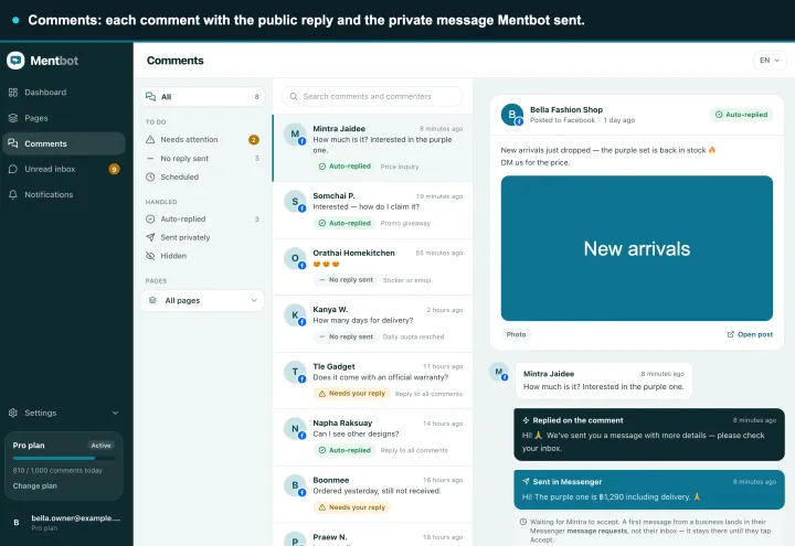 Mentbot screenshot 1