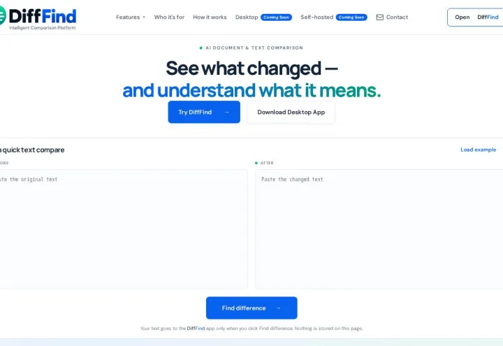 DiffFind screenshot 1